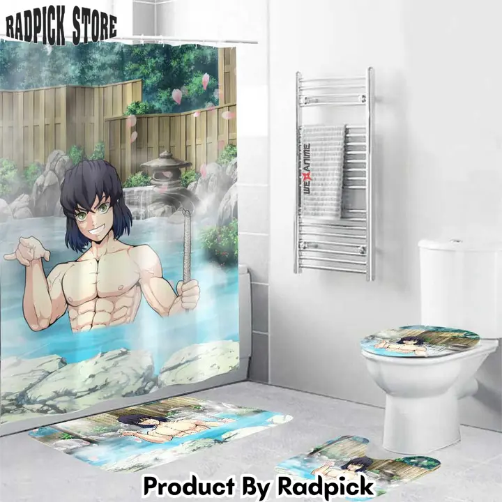 Demon slayer boys hot spring inosuke hashibira combo bathroom set   rp0159488